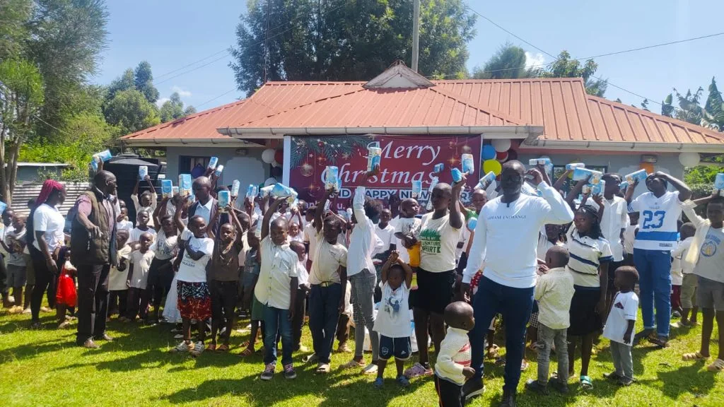 Restoration community gathered outside school buildings